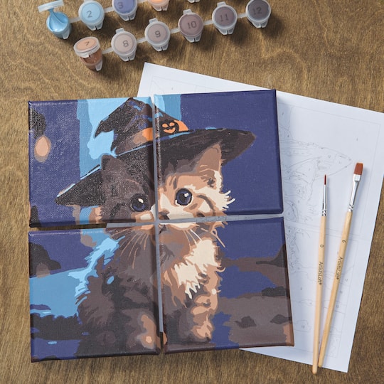 Witch Kitten Paint-by-Number Gallery Mini Kit by Artist's Loft®
